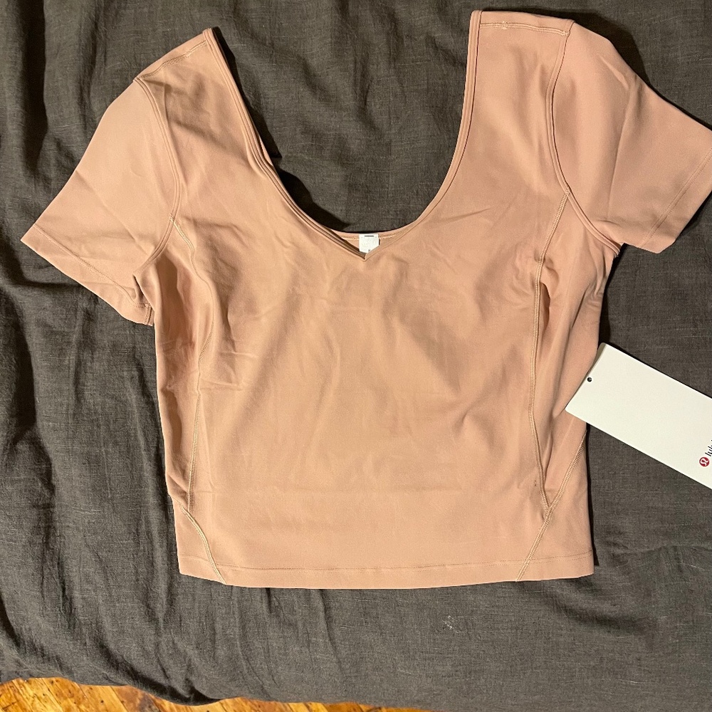 Lululemon Align shirt in pink, size 8